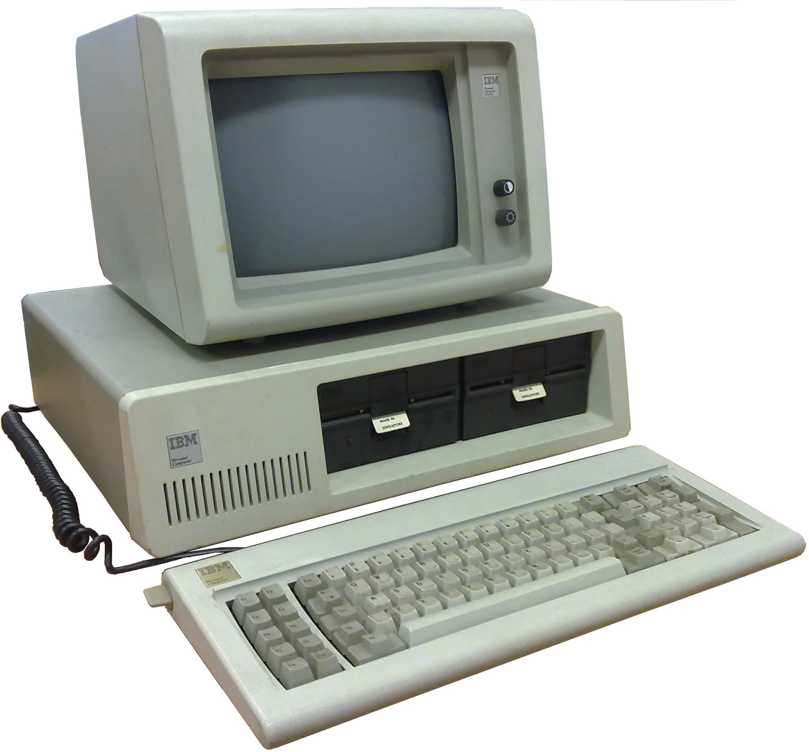 IBM Personal Computer Model 5150 с монитором IBM 5151