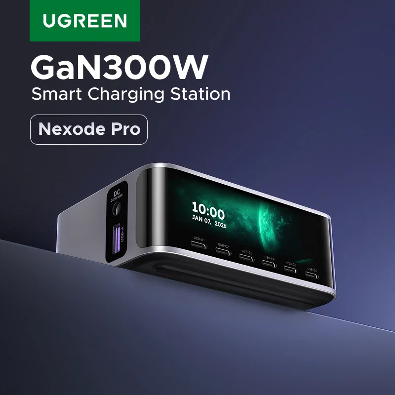 UGREEN 300W GaN — одна зарядная станция для ноутбуков, планшетов и смартфонов