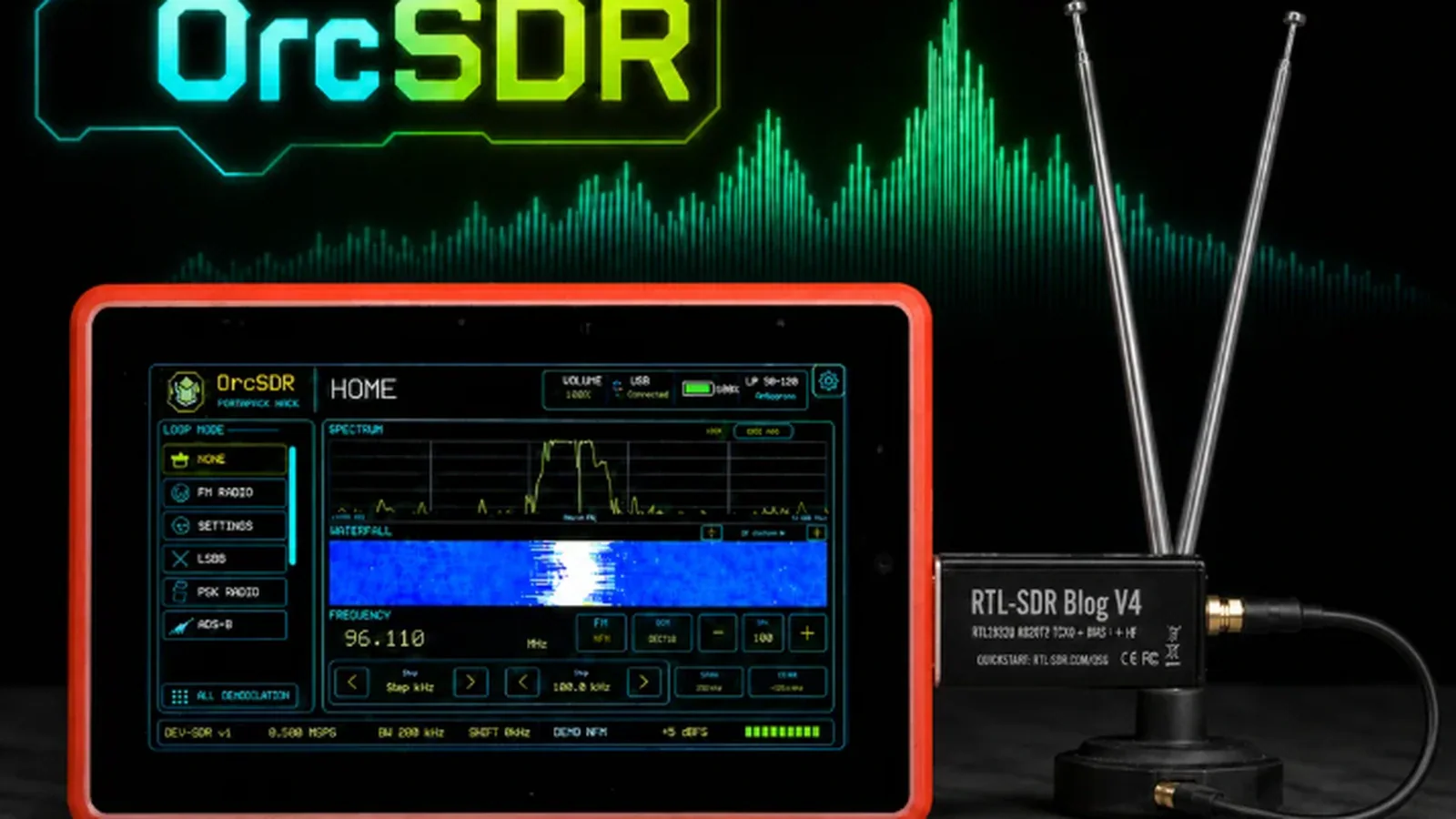 OrcSDR превращает дешевый USB-приемник в карманный SDR без ноутбука