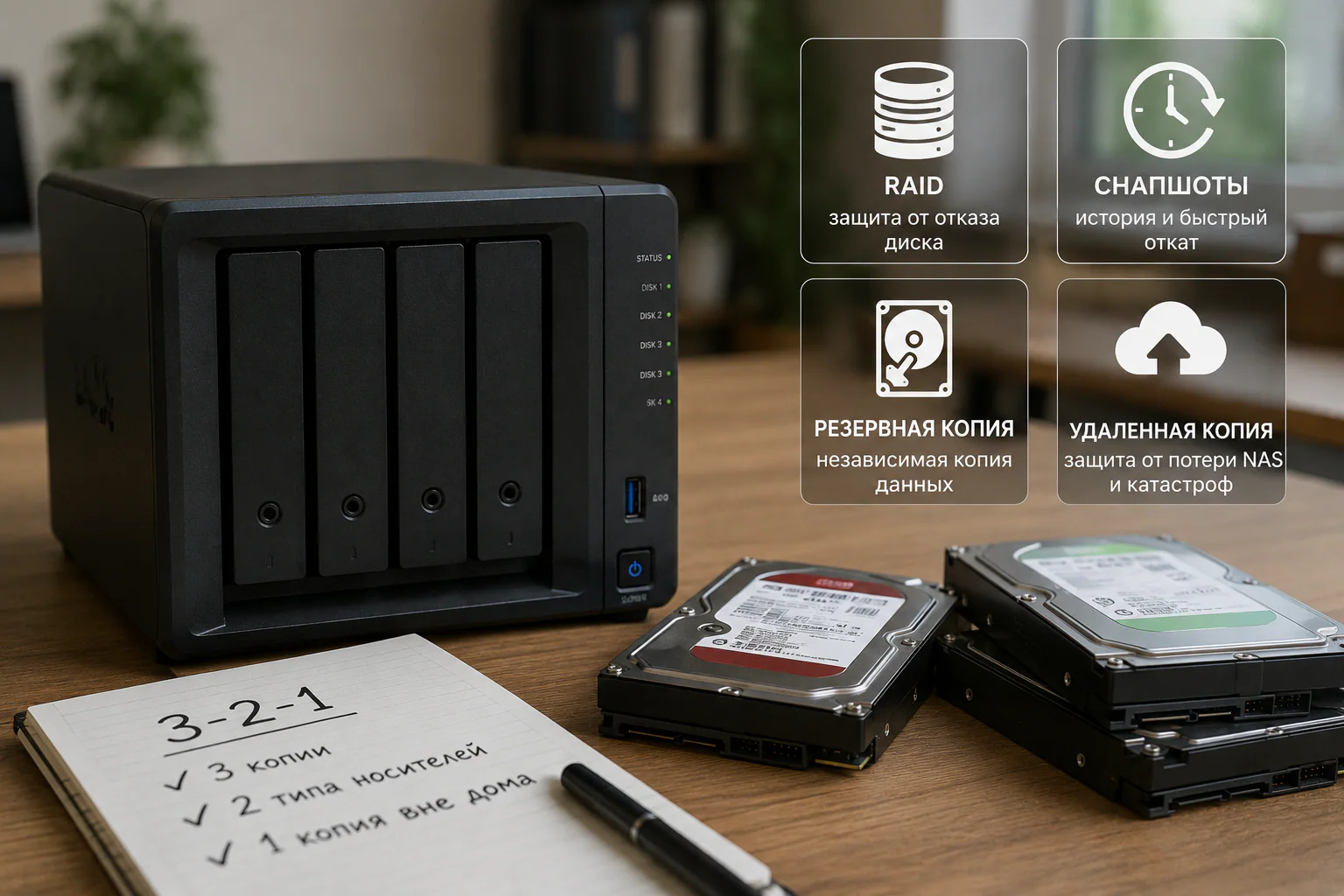 Почему RAID в домашнем NAS не является резервной копией и что действительно спасает данные