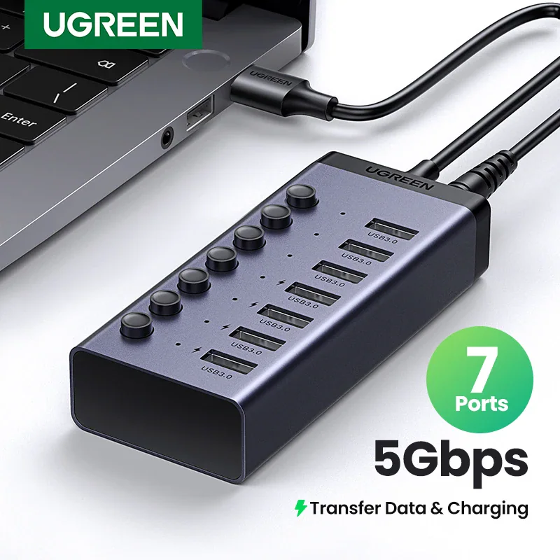 UGREEN USB 3.0 — концентратор на семь портов