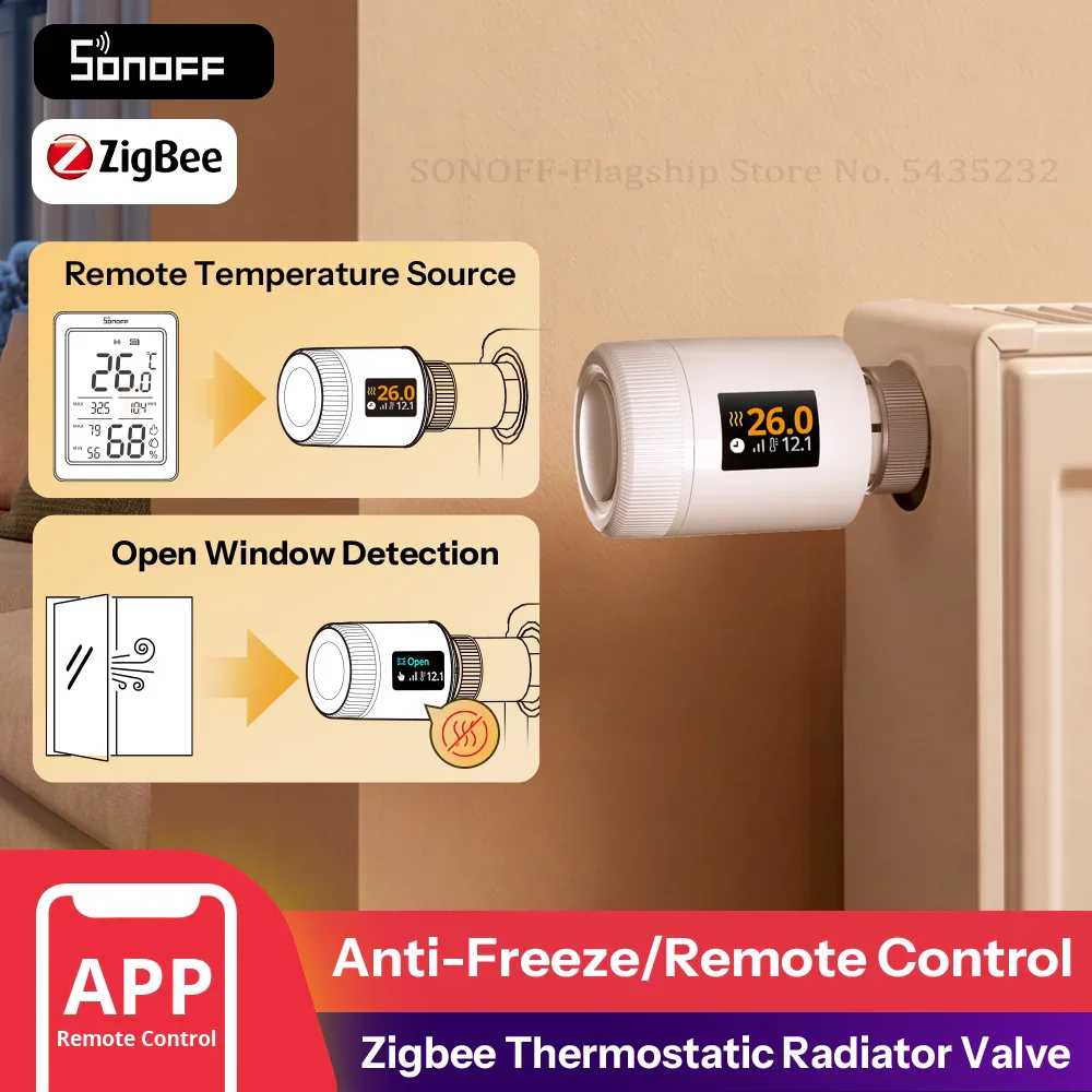 SONOFF TRV-ZBT Gen2 — термостатический клапан для радиатора