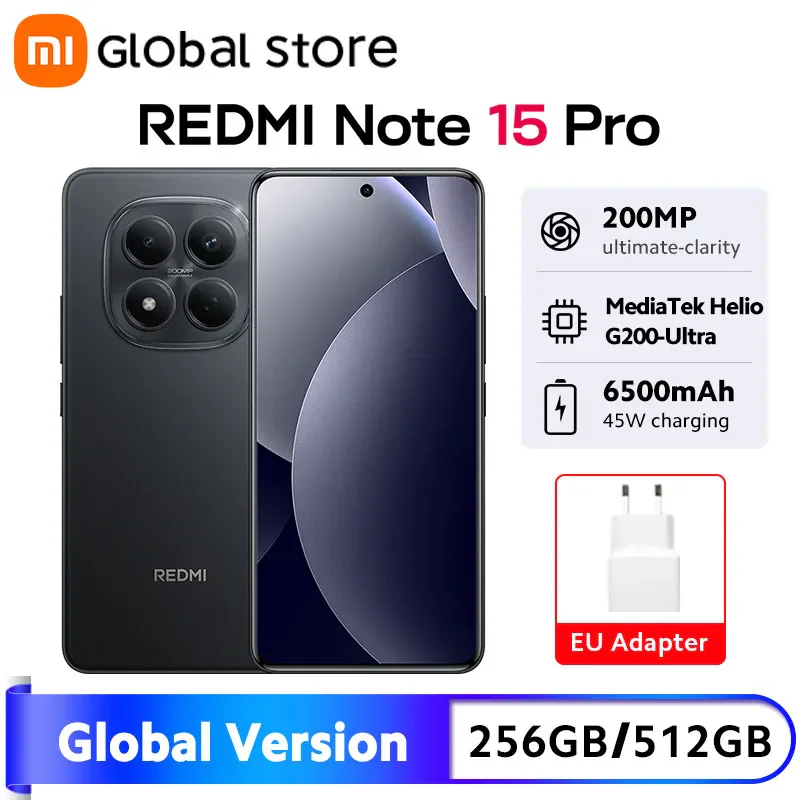 Xiaomi Redmi Note 15 Pro 4G — камера 200 Мп и аккумулятор 6500 мАч