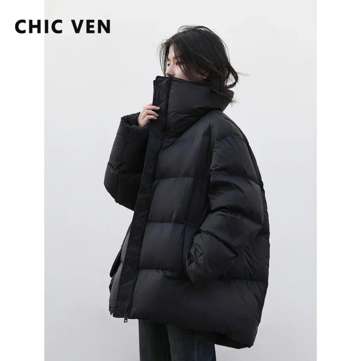 CHIC VEN — женский зимний пуховик белого цвета