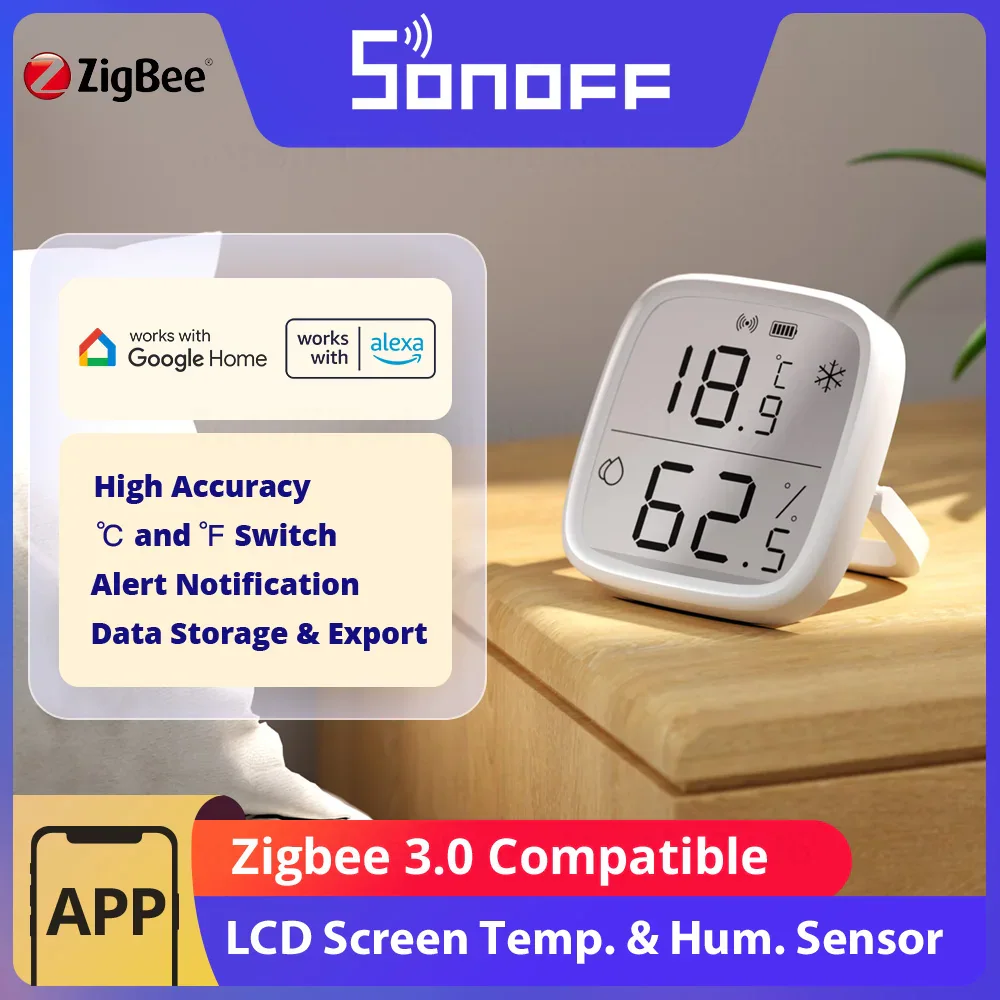 SONOFF SNZB-02D — датчик температуры и влажности с экраном