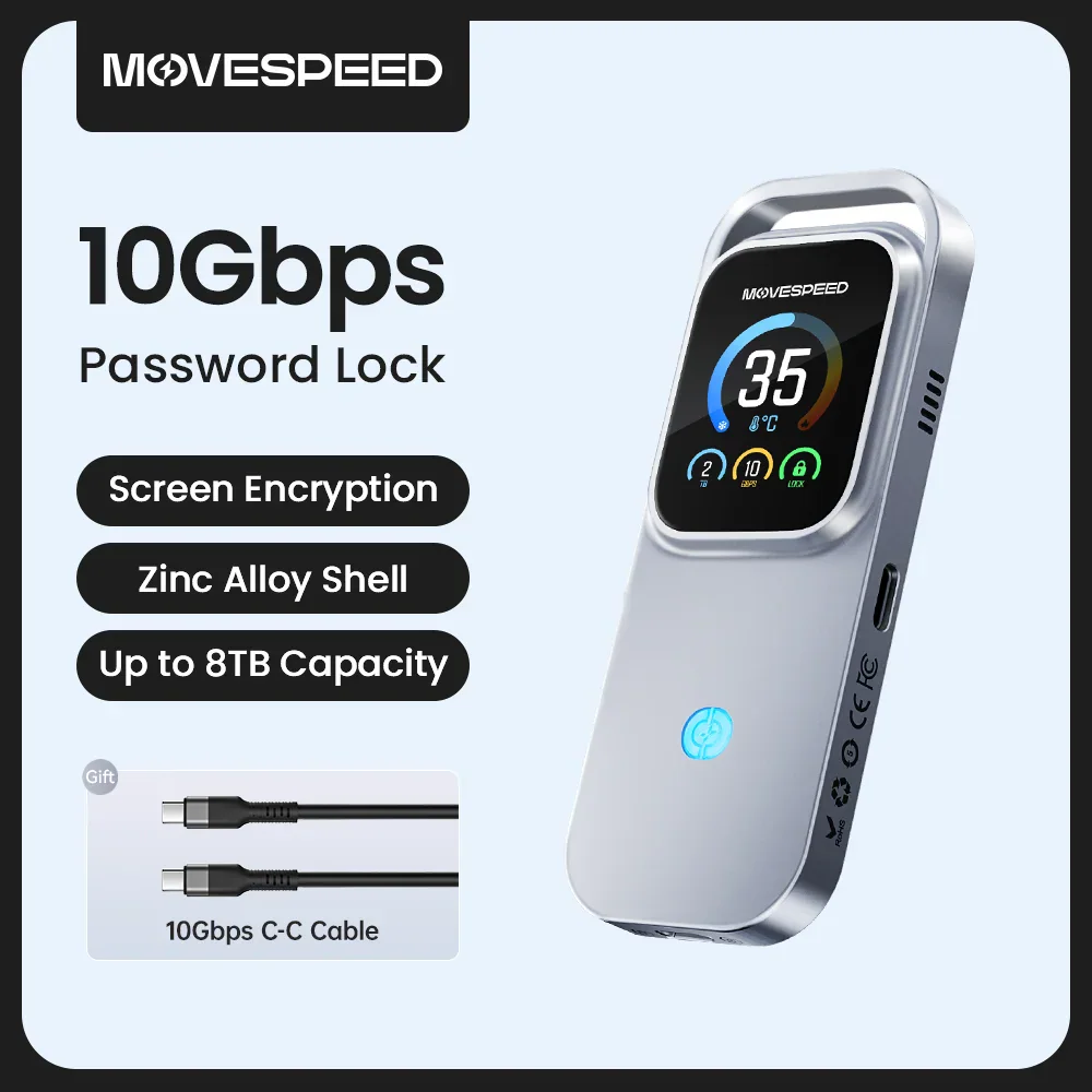 MOVESPEED AC10 — корпус для NVMe SSD с сенсорным экраном