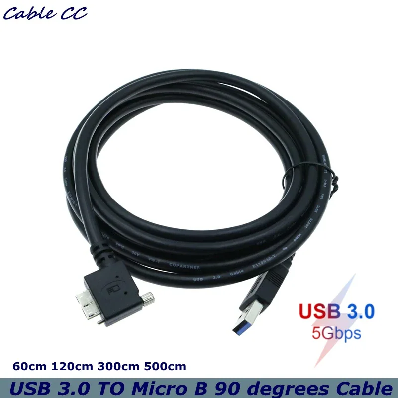 CableCC Micro-B USB 3.0 — кабель с угловым разъемом 90 градусов