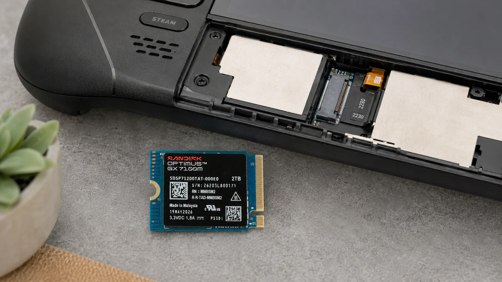 Sandisk Optimus GX 7100M оказался быстрым SSD для Steam Deck, но не из-за 7,25 ГБ/с