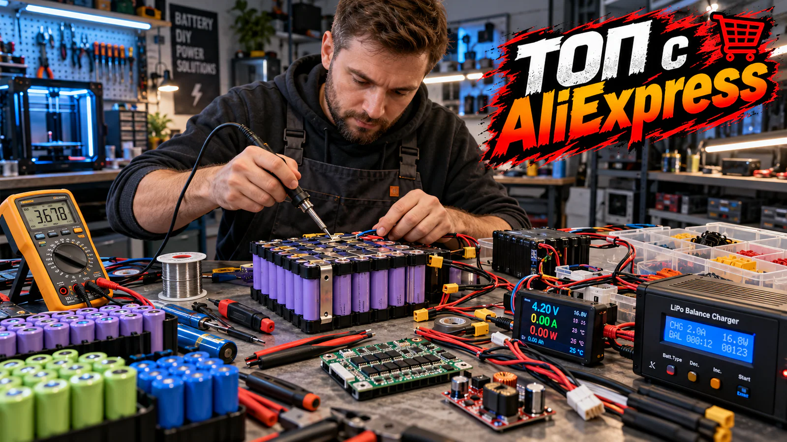 10 товаров с AliExpress для сборки LiFePO4-аккумулятора: ячейки, BMS и балансиры