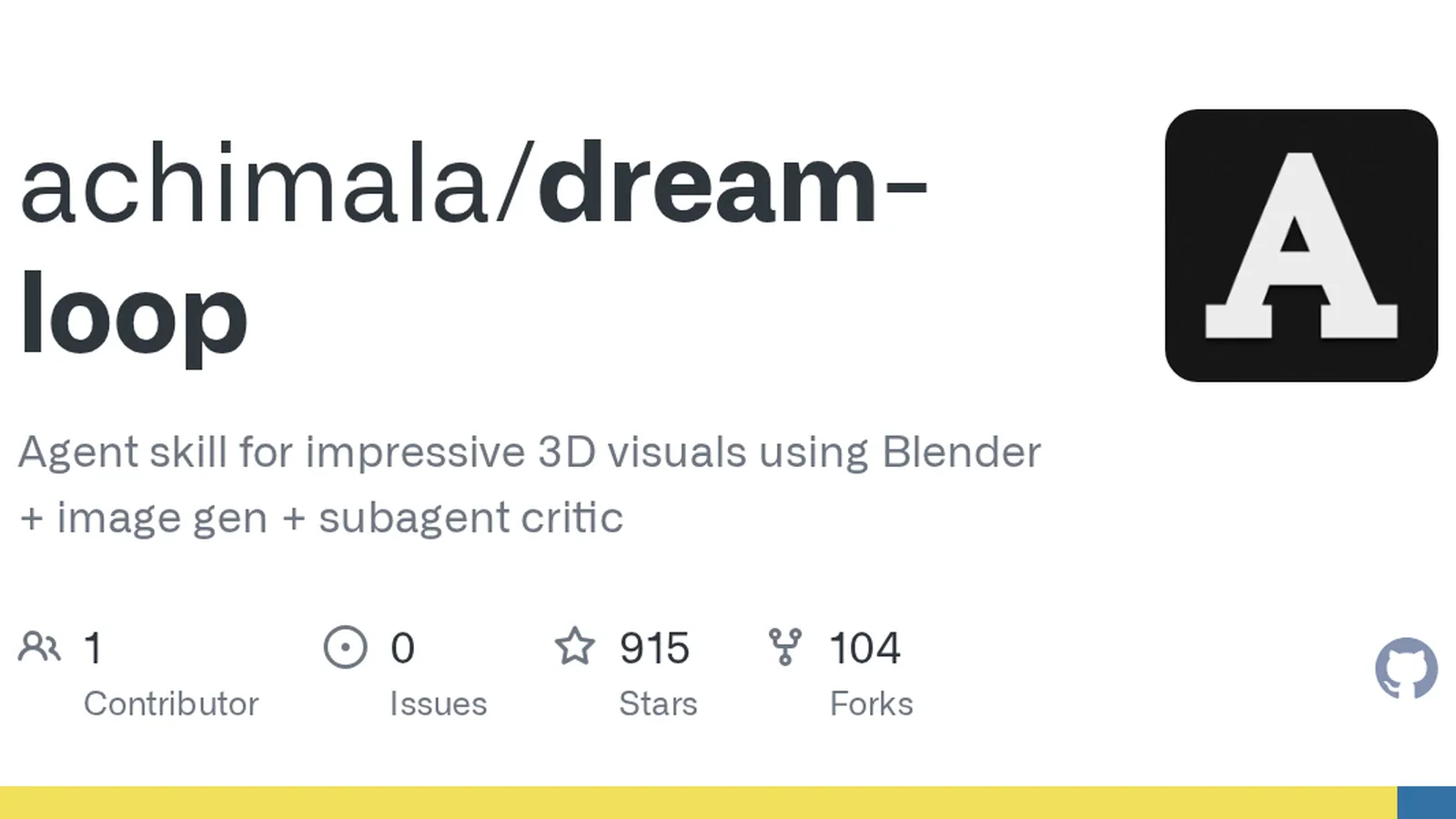 achimala/dream-loop помогает AI создавать 3D-сцены через цикл проверки изображений