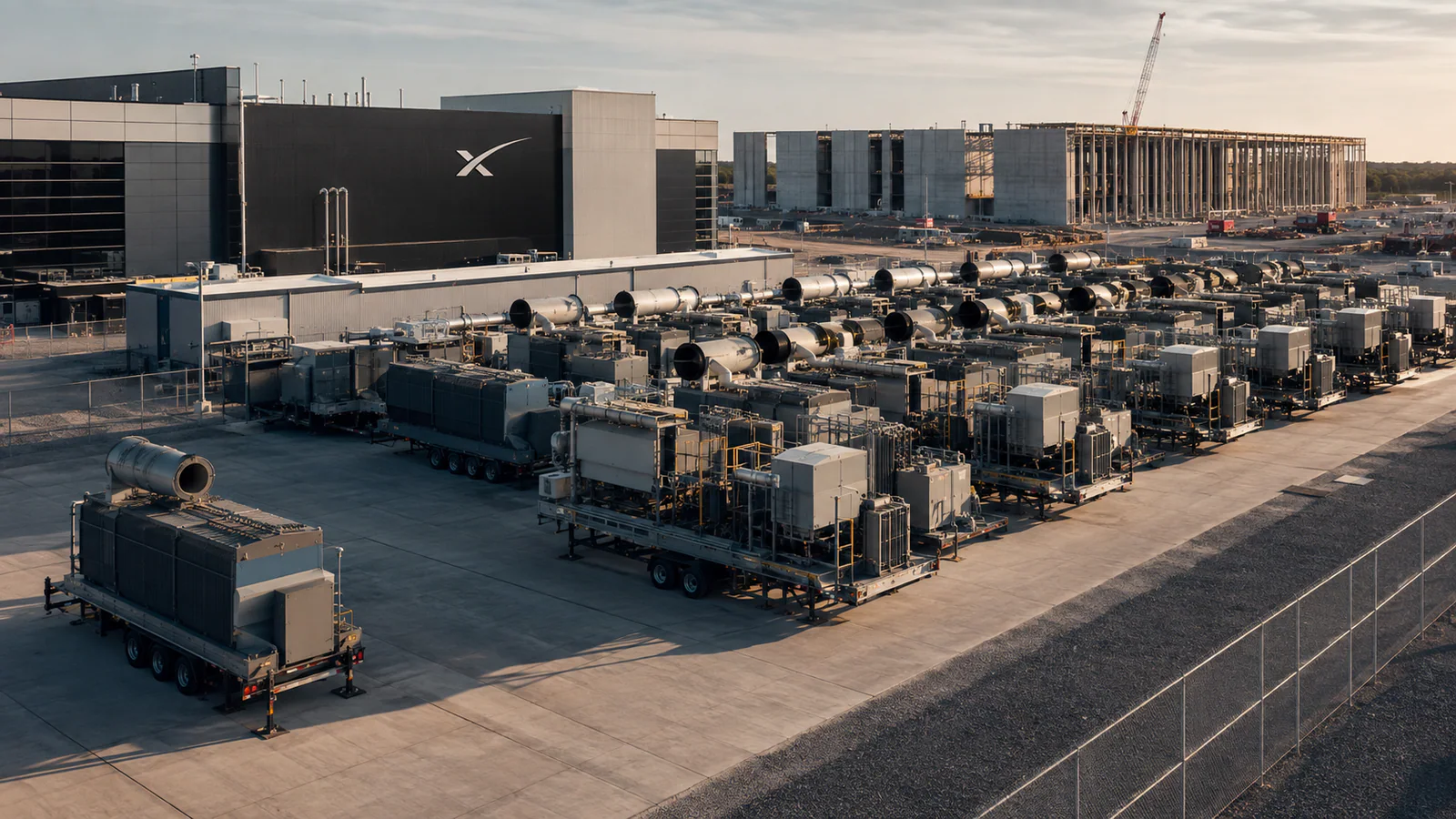SpaceXAI уберет временные турбины, но газовая электростанция останется