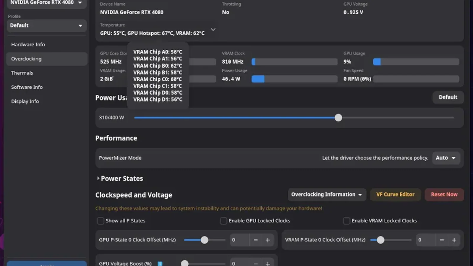 LACT 0.10 научился показывать hotspot у NVIDIA Blackwell и получил новые настройки разгона