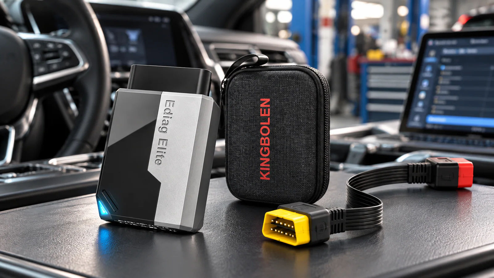 KINGBOLEN Ediag Elite дешевле на $15: купон AAVA15 на диагностический OBD2-сканер